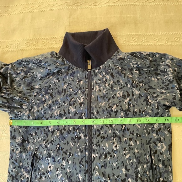 Athleta Brooklyn Bomber Jacket II Navy Blue Camo Full Zip Lined Stretch size XS - Picture 8 of 11
